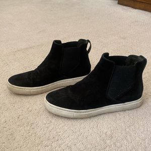 Vince black suede booties size 8